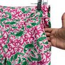 L.L.Bean  Skirt Womens 8 Pink Green Crab Lobster Print Pockets Lightweight Resort Photo 4