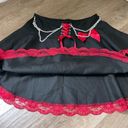 Hot Topic Social Collision NWT  Black Skirt Red Lace Chains Goth Grunge ~ Size L Photo 9