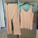 The Great 💕💕 The Pointelle Sleep Cami Tank + Lounge Pant ~ Rose Dust Large NWT Photo 10