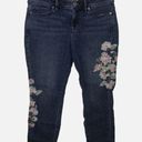 J.Jill  Jeans Size 4 Denim Authentic Fit Floral Embroidered Cropped Boho Vibes Photo 0