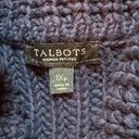Talbots  Petites Women’s 1XP Navy Blue Open Cardigan Chunky Cozy‎ Fall Sweater Photo 6