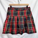 Sim & Sam  Pleated Plaid High Waisted A-line Mini Skirt size large Photo 5