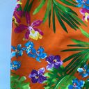 Ralph Lauren  black label orange tropical floral silk pencil skirt, size 6 Photo 4