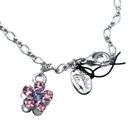 Cookie Lee NWT  Australian Crystal Silvertone Pink & Purple Flower Bracelet Photo 0