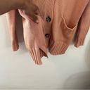 Loft pink long cotton blend button front cardigan sweater size small Photo 5