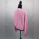 Melrose and Market Pink sweater Button-Up Cropped Knit Cardigan  oversized large Photo 5