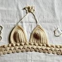 Handmade Bohemian Festival Crochet Bikini Crop Top Cream Photo 4