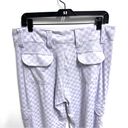 frankie's bikinis  L Purple Checkered Chilli Straight Leg Cargo Pants Photo 5