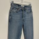 RE/DONE New  90s High-Rise Ankle Crop Jeans In Mid 90s Wash Button Fly Size 25 Photo 2