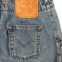 Levi's Levi’s Vintage Y2K Jean Denim Snap Closure Raw Hem Distressed Mini Skirt Size 6 Photo 2