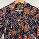 Tommy Hilfiger  Paisley Printed Tie-Waist Shirt Dress Women's Size 4 3/4 Sleeves Photo 8