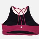 Lululemon  Free To Be Bra Size 8 Dark Pink Berry Wine Criss Cross Back Photo 1