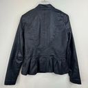 Baccini  Women’s Faux Leather Full Zip Jacket Long Sleeve Black Size PS Photo 1