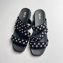 MIA  Women's Black Embellished Silver Studs  Kolete Sz 6.5 Photo 0