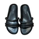 Everlane  Women’s "The Form" Three Strap Black Sandal Size 6 Puffy Slip On Slides Photo 0