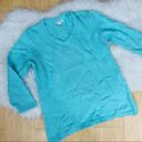 Croft & Barrow Croft & Borrow blue v neck sweater size M Photo 3