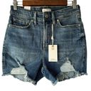 Good American  High Waisted Cut Off Short Size 2/26 NWT Photo 1