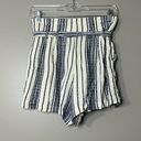 Lulus  paper bag waist high rise boho stripe embroidered shorts women's size S Photo 2