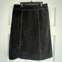 Theory Vintage Suede Black Button Skirt Photo 1