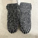 Lululemon  Textured Fleece Lined Knit Mittens Black & White Nwt Photo 3