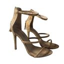 Bebe  Tan Slingback Ankle Strappy Heels Size 5.5 GUC #3132 Photo 0