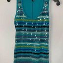 Poof  Couture Women's Striped Sequins Tank Top Scoop Neck Stretch Size Small Photo 0