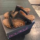 Boutique Leopard Wedge Sandals Multi Size 9 Photo 0