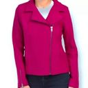 Tahari  NWT Moto Jacket Wool blend Pink Magenta Outerwear sz L Photo 1