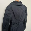 BCBGMAXAZRIA  Sophia Funnel-Neck Pleated Jacket Black Size XS Trench Coat Photo 8