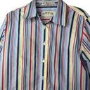 Orvis  Lite Dark Blue Striped Button Up Shirt Top Long Sleeve Womens Size 8 Photo 2