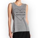 Lovers + Friends new  ♥︎ No One in Particular Muscle Tee Tank ♥︎ Sweatshirt Grey Photo 5