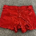 sequin shorts Red Photo 1