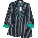 BCBGeneration  Navy Green Striped Blazer Medium Photo 2