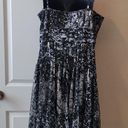 JS Collections JS Collection Black/White Tulle Fit & Flare Midi corset Cocktail Dress Size 12 Photo 4