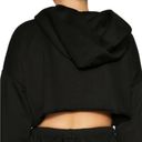 Naked Wardrobe NWT  Black Zip Up Cropped Boxy Hoodie Photo 1