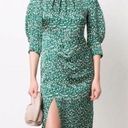 Ba&sh  Edmee Printed Midi Dress Size 0 Wedding Guest Cocktail Party Mock‎ Neck Photo 0