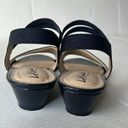 Life Stride  Womens Navy Yolo Strappy Wedge Sandals Sz 11W‎ 🟥 Photo 5