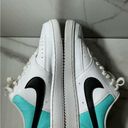 Nike  Court Vision Low Women's Basketball Sneakers White/Black-Aurora Green 9.5 Photo 3