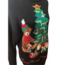 Charter Club  hand knitted vintage Christmas bear sweater novelty Size M Photo 3