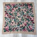 American Vintage Vintage Floral 28" Square Scarf Hair Wrap Bag Scarf Photo 2