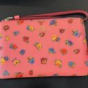 Disney Coach Corner Zip Wristlet With Mini Vintage Rose Print Photo 2