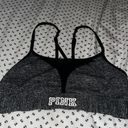 Victoria's Secret PINK by Victoria Secret sport bra grey/black Photo 2