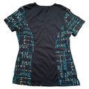 CHEROKEE INFINITY Black Printed Scrubs Top, Size S Photo 3