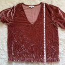 Madewell Blouse Velvet Tulip-Sleeve Ruffle Top V-neck M Photo 12