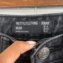 Pretty Little Thing  Black Denim Distressed Mom Jeans Size 2 Photo 2