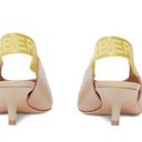 Burberry NEW  Slingback Logo Pumps Low Heel Shoes, Beige Nude, Size EU 37.5 Photo 4