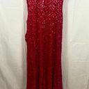 La Femme  Hot Pink Strapless Sequin Long Prom Gown Dress Rhinestone Accent 0 Photo 1