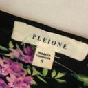 Pleione NEW  ANTHROPOLOGIE Square Neck Smocked Tank Black Purple Green Floral Top Photo 4