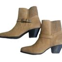 Dingo  Vintage 90s Y2K Leather Buckle Round Toe Elastic Slip On Ankle Booties 9 Photo 0