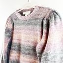 Saltwater Luxe  Dollie Wool Blend Long Puff Sleeve Pullover Sweater Pink Small Photo 8